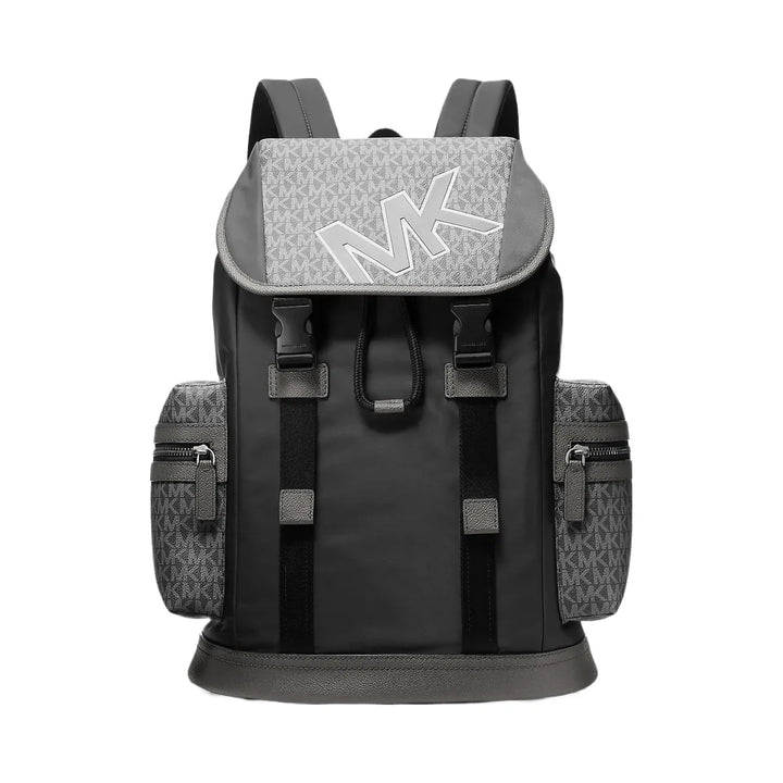 Michael Kors Cooper Signature Logo and Nylon Backpack Gunmetal