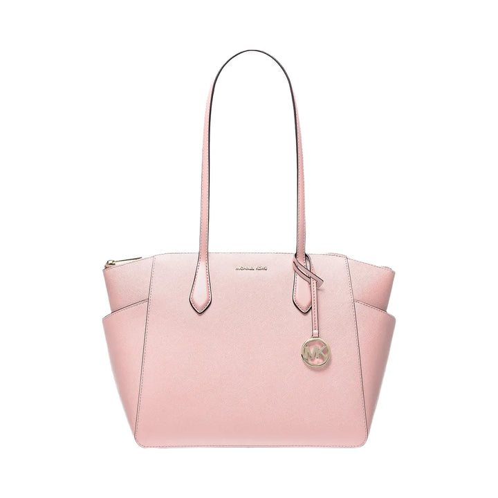 Michael Kors Marilyn Medium Saffiano Leather Tote Bag Powder Blush