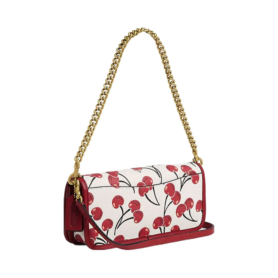 Coach Dinky Bag With Cherry Print Brass-Chalk Multi