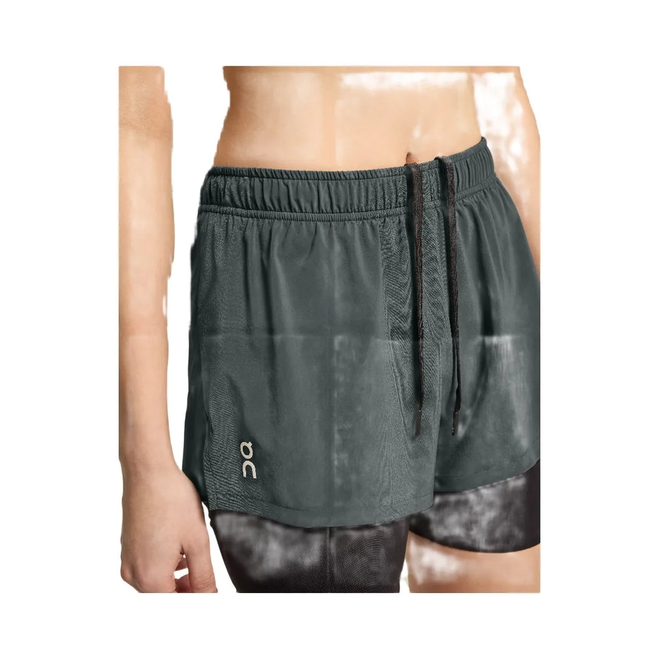 On Pace Shorts Lead Black