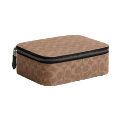 Coach Tech Organizer In Colorblock Signature Canvas Signature Canvas-Gunmetal-Khaki-Black