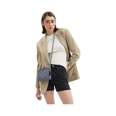 Coach Slim Crossbody Bag In Signature Canvas Signature Canvas-Silver-Chambray