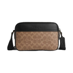 Coach Graham Crossbody Bag In Signature Canvas Signature Canvas-Qb-Tan-Black