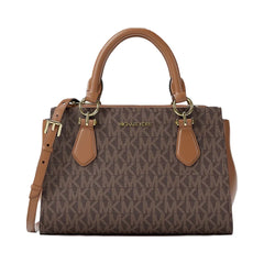 Michael Kors Marilyn Small Signature Logo Messenger Bag Brown