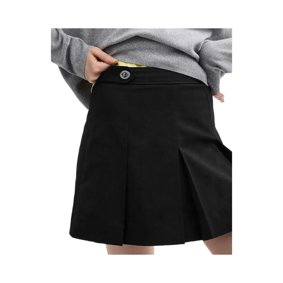 Coach Mini Skirt With Turnlocks Black