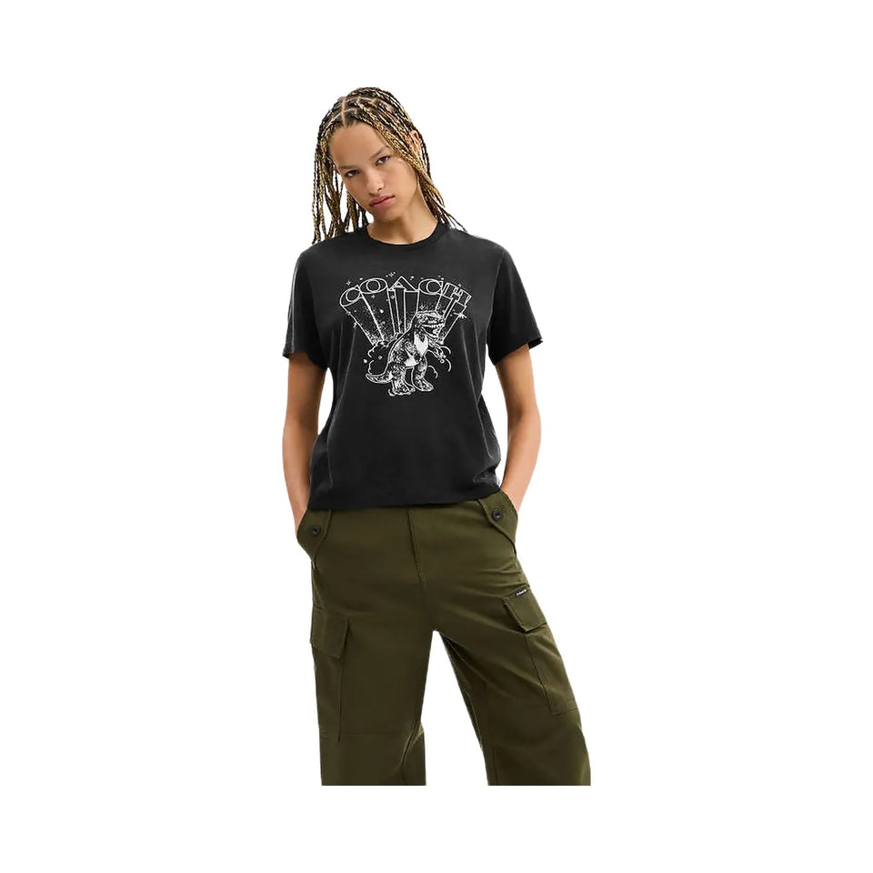 Coach Playful Rexy Classic T-Shirt In Organic Cotton Washed Black