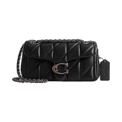 Coach Tabby Shoulder Bag 20 With Pillow Quilting Nappa Leather-Pewter-Black