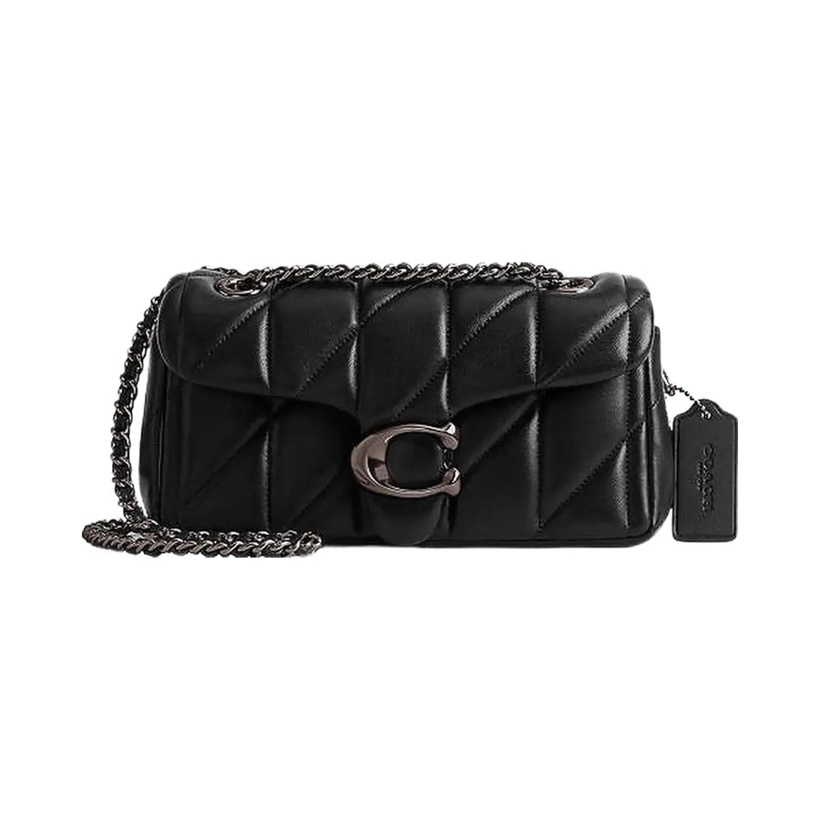 Coach Tabby Shoulder Bag 20 With Pillow Quilting Nappa Leather-Pewter-Black