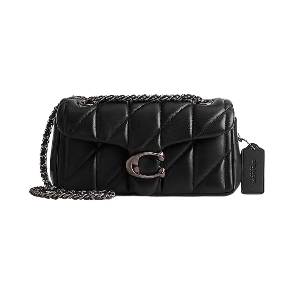Coach Tabby Shoulder Bag 20 With Pillow Quilting Nappa Leather-Pewter-Black