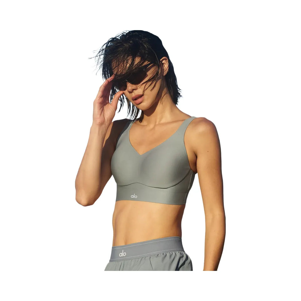 Alo Women's Airlift Endurance High-Impact Bra - Lunar Grey