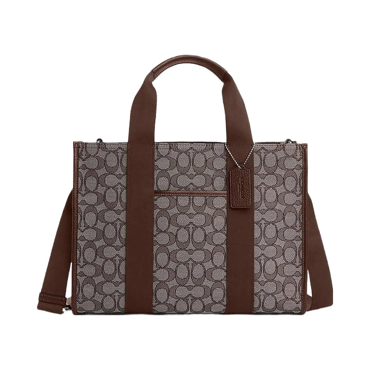 Coach Smith Tote Bag In Signature Jacquard Signature Jacquard-Silver-Oak-Maple