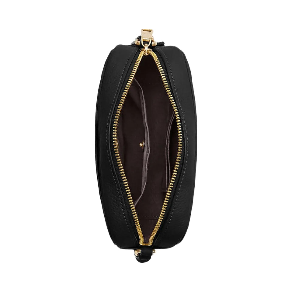 Coach Mini Jamie Camera Bag Pebbled Leather-Gold-Black