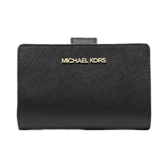 Michael Kors Medium Crossgrain Leather Wallet Black