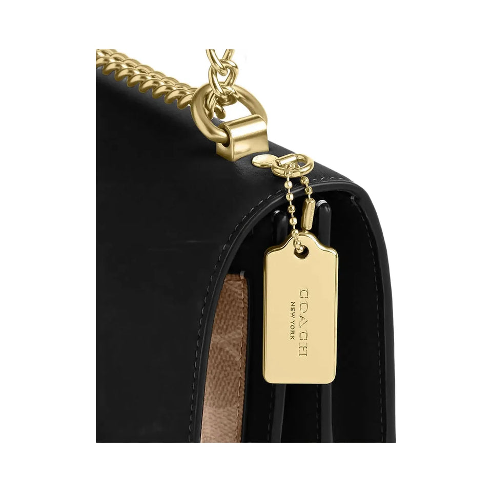 Coach Klare Crossbody Bag In Signature Canvas Signature Canvas-Gold-Tan-Black Multi