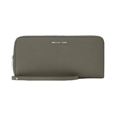 Michael Kors Large Pebbled Leather Continental Wallet Olive