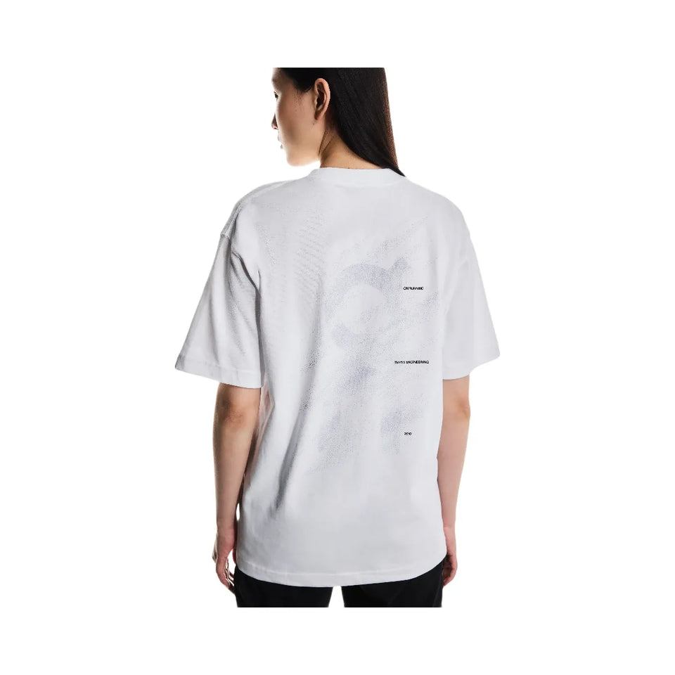 On Club T Graphic White Blue
