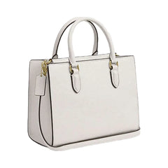 Coach Maggie Small Tote Bag Pebbled Leather-Gold-Chalk