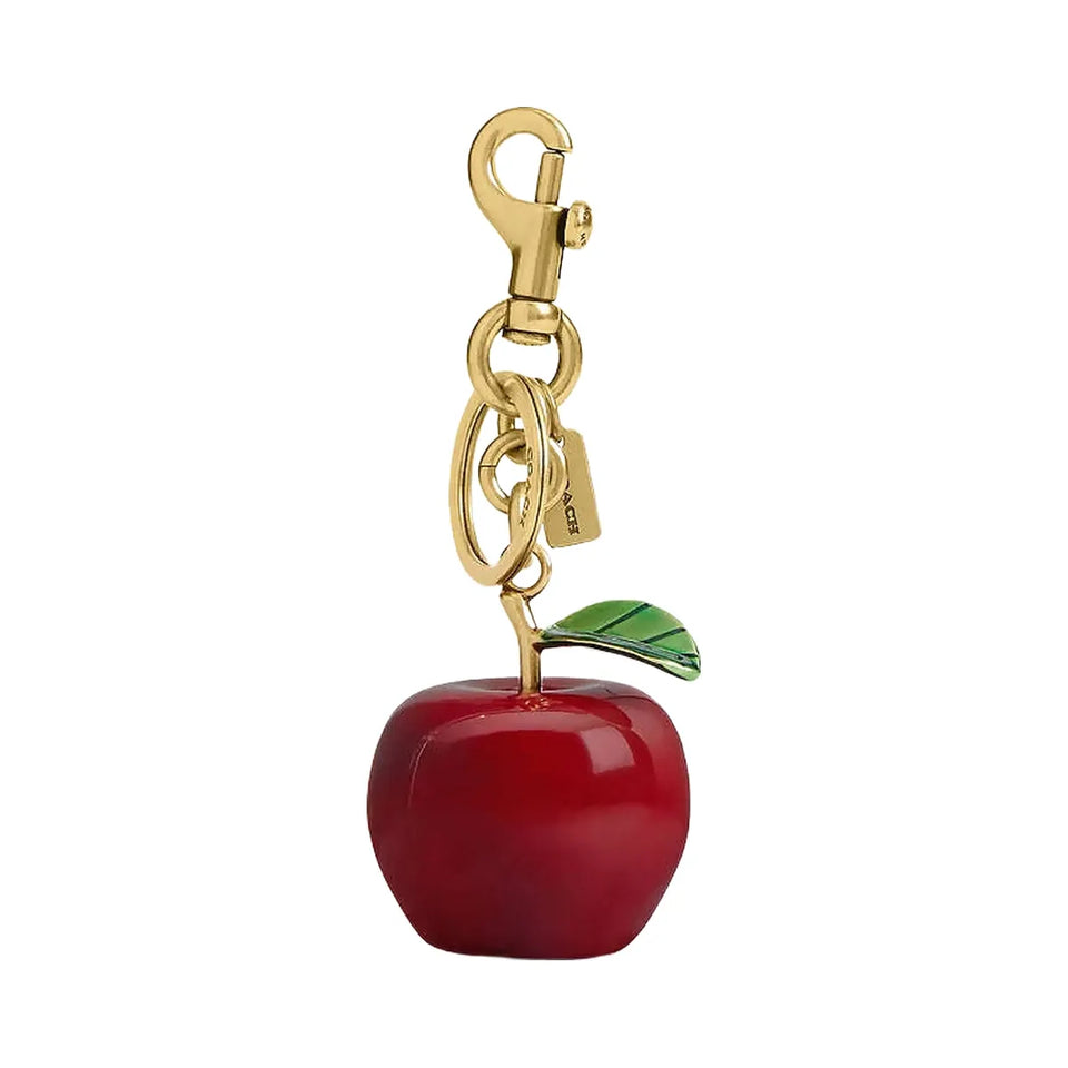 Coach Apple Bag Charm Brass-Multi