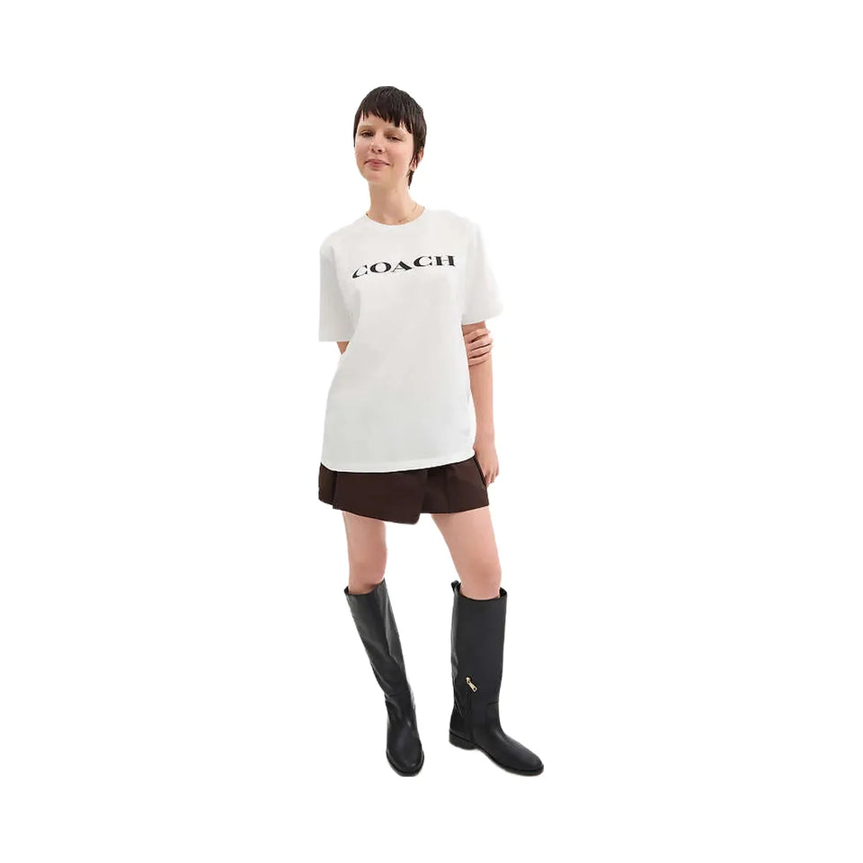 Coach Signature T-Shirt In Organic Cotton White