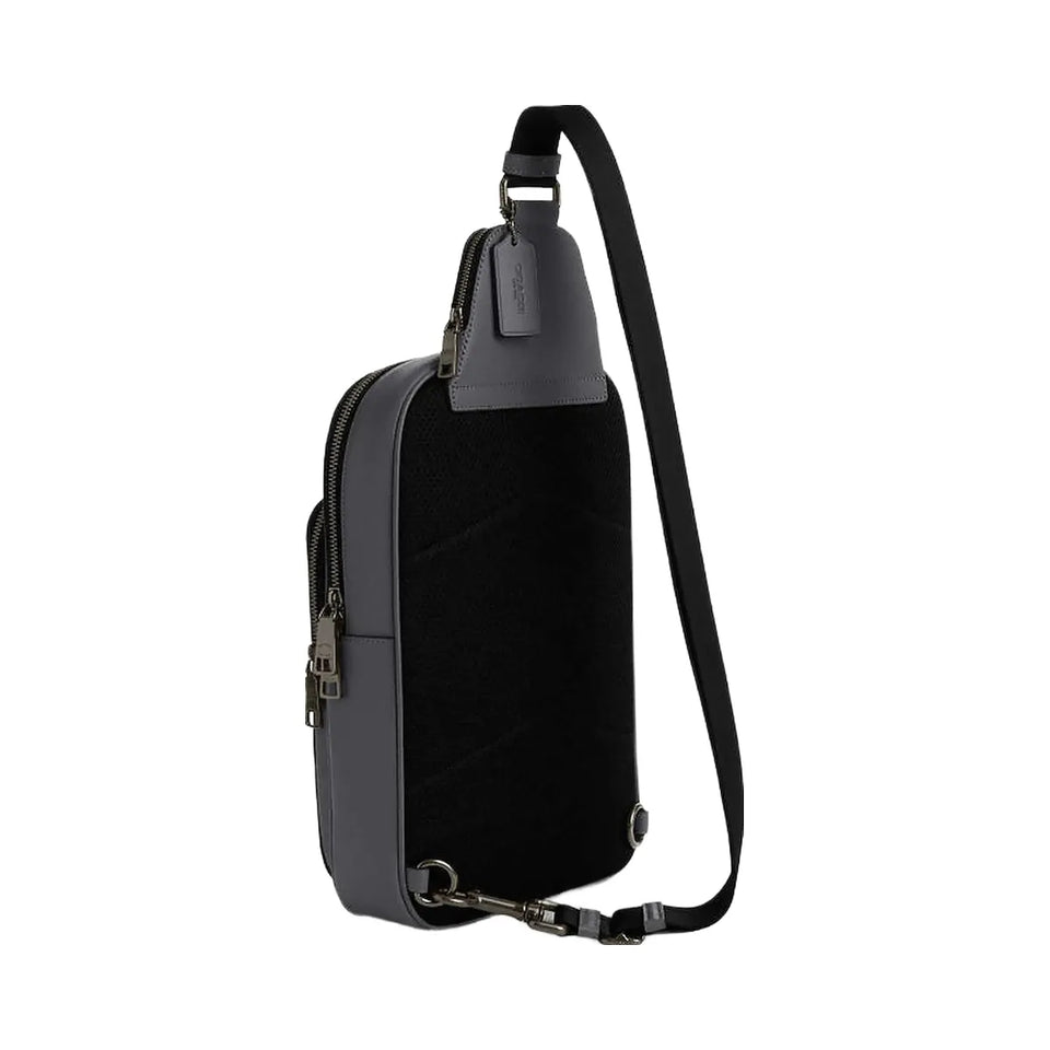 Coach Ethan Pack In Signature Canvas Signature Canvas-Qb-Grey-Charcoal