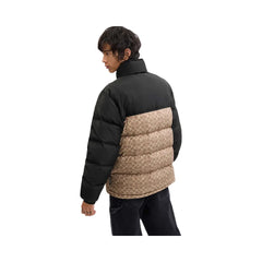 Coach Signature Down Jacket In Recycled Polyester Tan Signature