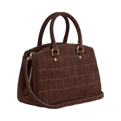 Coach Savannah Small Carryall Bag Embossed Crocodile-Gold-Maple