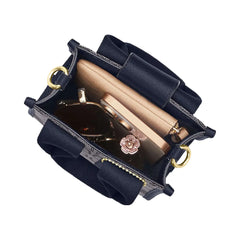 Coach Smith Mini Tote Bag In Signature Jacquard Signature Jacquard-Gold-Navy-Midnight Navy