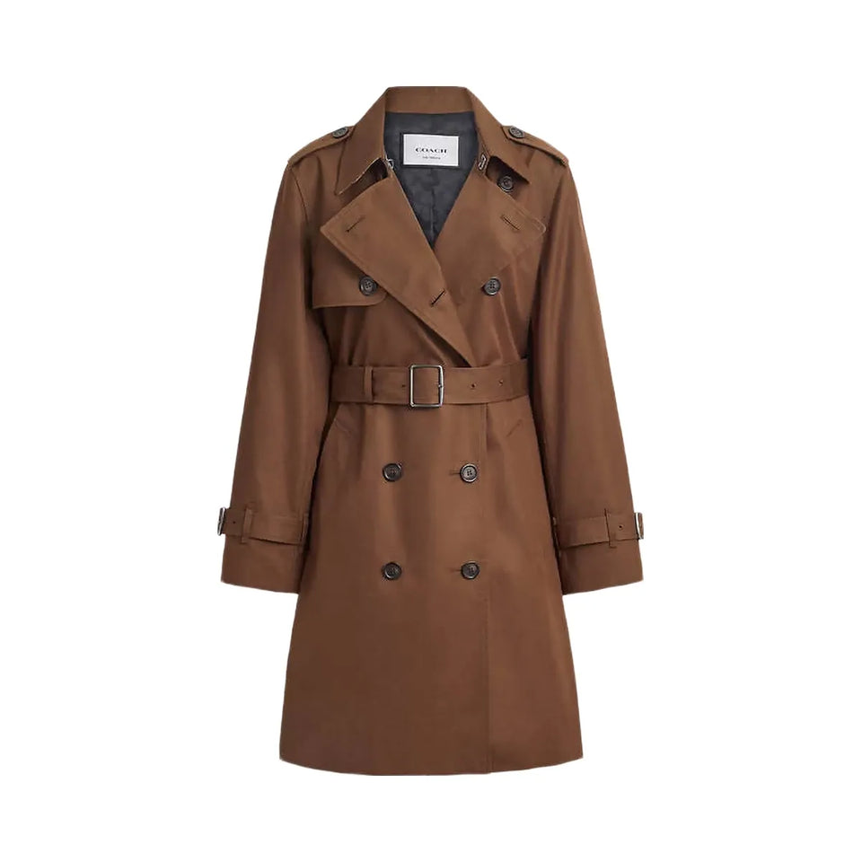 Coach Mid Trench Chocolate Brown