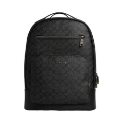 Coach Ethan Backpack In Signature Canvas Signature Canvas-Gunmetal-Charcoal-Black
