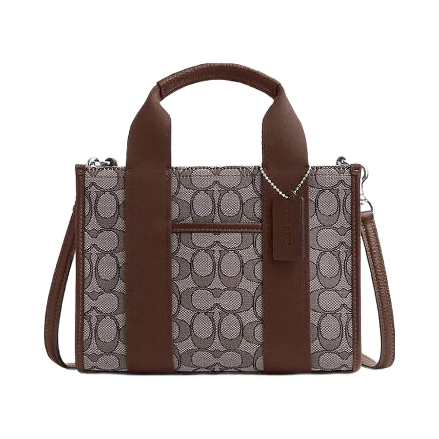 Coach Smith Tote Bag 24 In Signature Jacquard Signature Jacquard-Silver-Oak-Maple