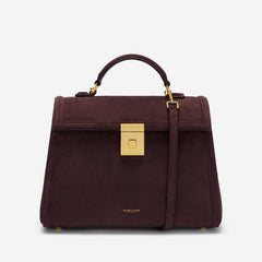 DeMellier The Midi Paris burgundy suede & burgundy smooth