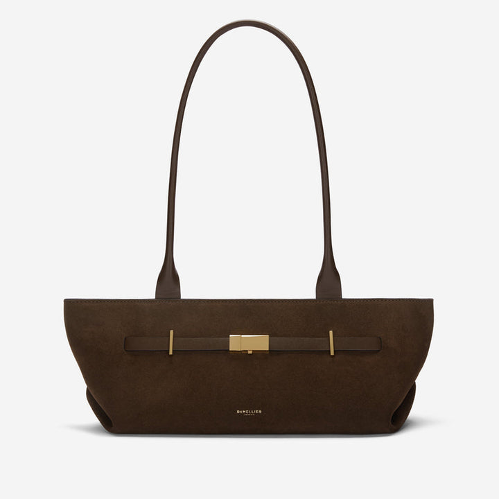 DeMellier The New York Shoulder mocha suede & mocha smooth