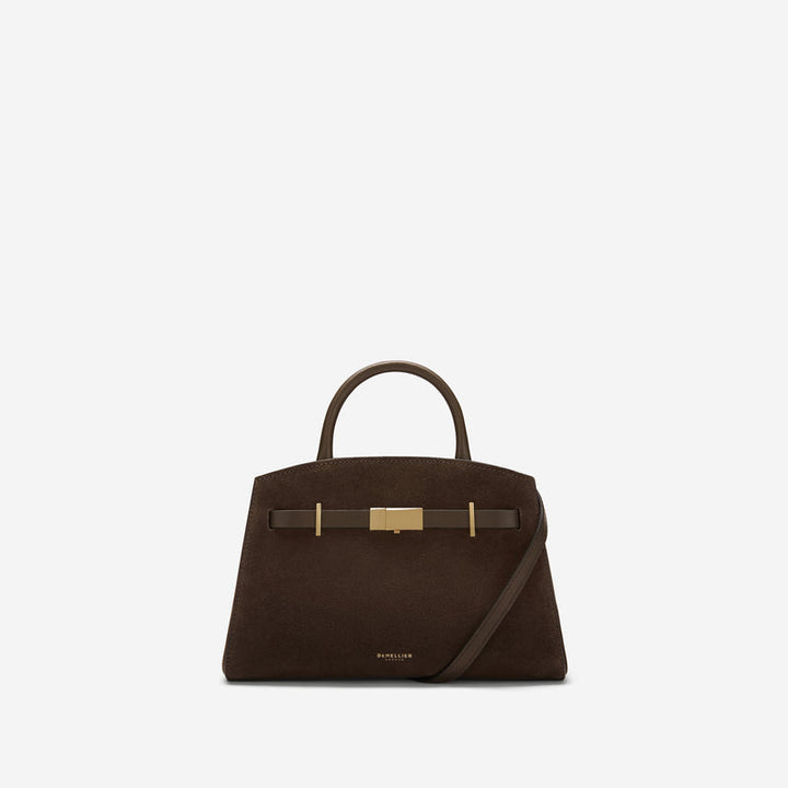 DeMellier The Small Hudson mocha suede & mocha smooth