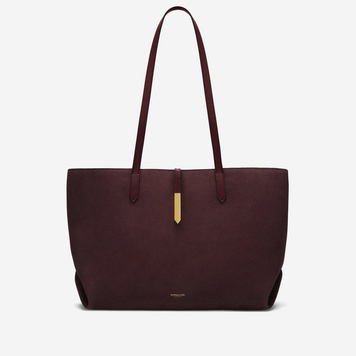 DeMellier The Tokyo Tote burgundy suede & burgundy smooth