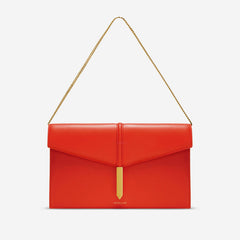 DeMellier The Tokyo Clutch poppy red smooth