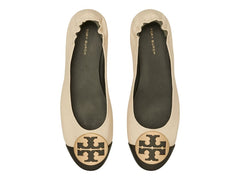 Tory Burch Claire Cap-Toe Ballet Black (Women's)
