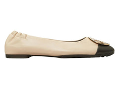 Tory Burch Claire Cap-Toe Ballet Black (Women's)