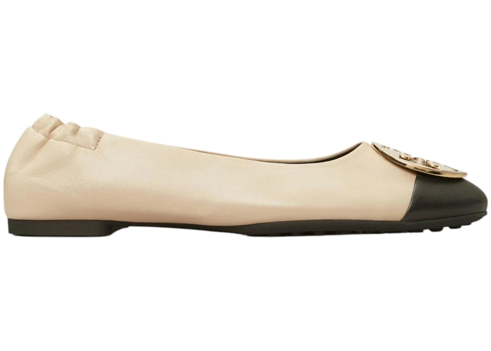 Tory Burch Claire Cap-Toe Ballet Black (Women's)