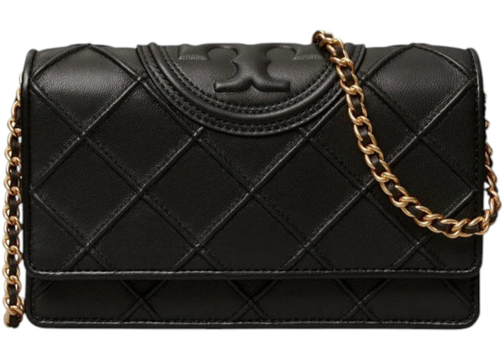 Tory Burch Fleming Chain Wallet Black