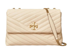 Tory Burch Kira Chevron Convertible Shoulder Bag New Cream