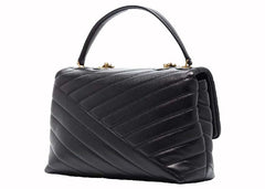 Tory Burch Kira Chevron Small Convertible Shoulder Bag Black