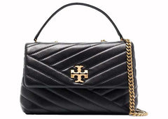 Tory Burch Kira Chevron Small Convertible Shoulder Bag Black