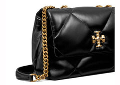 Tory Burch Kira Diamond Quilt Small Convertible Shoulder Bag Black