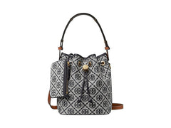 Tory Burch T Monogram Bucket Bag Navy