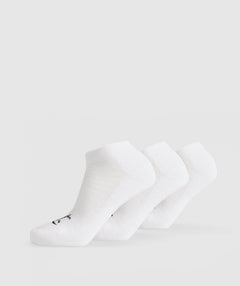 Gymshark Trainer Socks 3Pk White