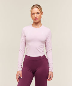 Women's Gymshark Training Midi Long Sleeve Top Haze Pink