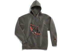 Travis Scott Jordan Washed Suede Hoodie Grey