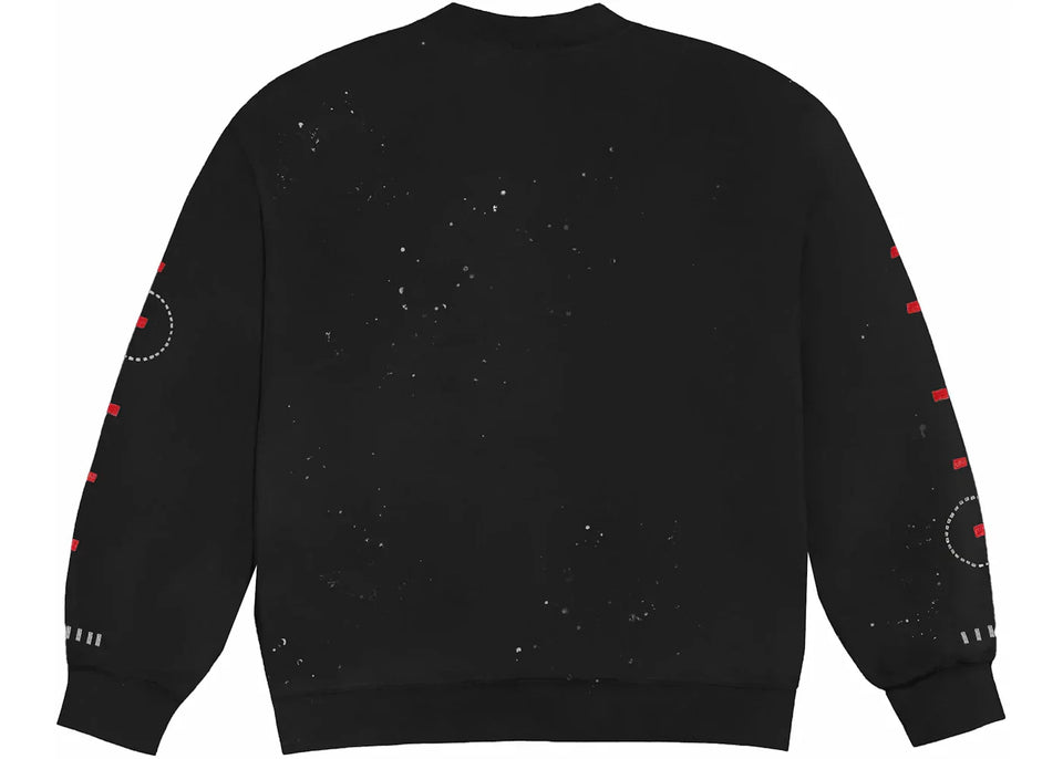 Travis Scott Stitched Crewneck Black