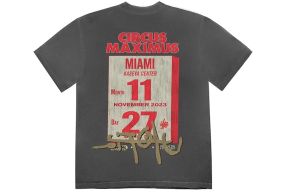 Travis Scott Utopia Is In Miami Circus Maximus T-Shirt Black