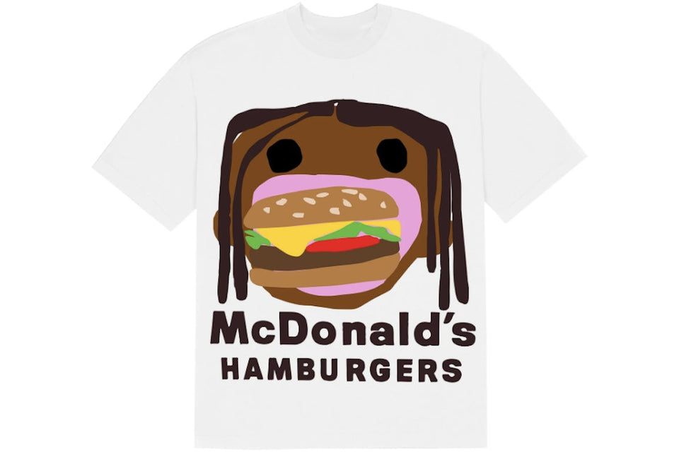 Travis Scott x CPFM 4 CJ Burger Mouth T-Shirt White